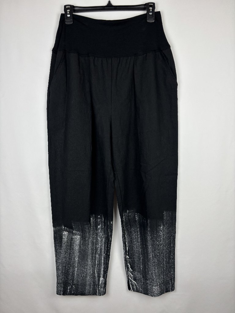 Large Nrk By Anarkh Abstract Paint Two Tone Wide Leg Bubble Shaping Pant Thin